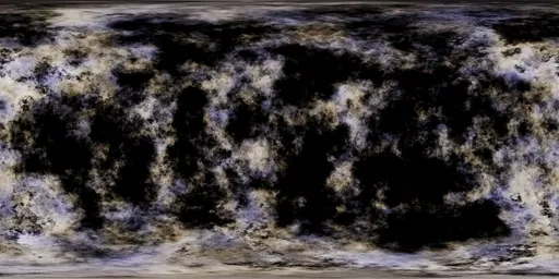 Nebula in Deep Dark Space with Stars