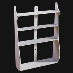 1800s Whaleback Wall Shelf Painted