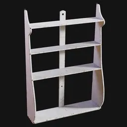 1800s Whaleback Wall Shelf Painted