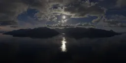 Moon Light at Night Landscape