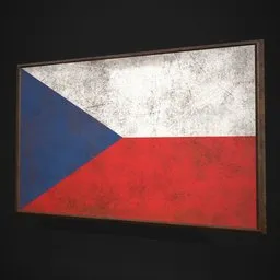 Czechia Flag Picture Frame