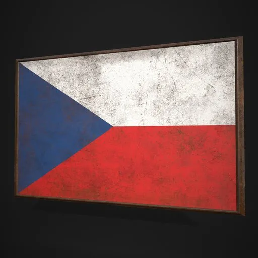 Czechia Flag Picture Frame