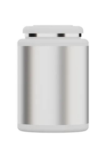 Realistic 3D model of a white plastic bottle, suitable for Blender rendering and digital décor visualization.