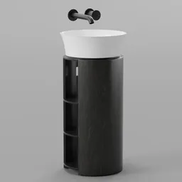 Modern Cylindrical Bathroom Vanity Set