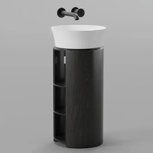 Modern Cylindrical Bathroom Vanity Set