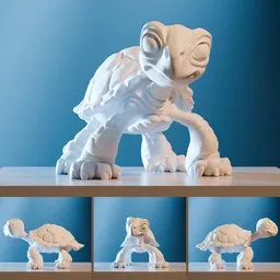 Cute turtle 3d print ready