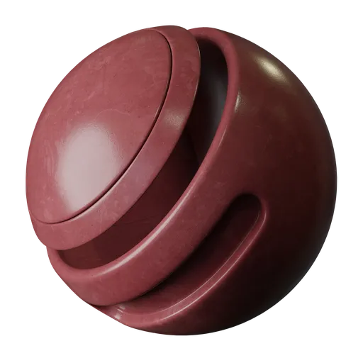 Red painted metal