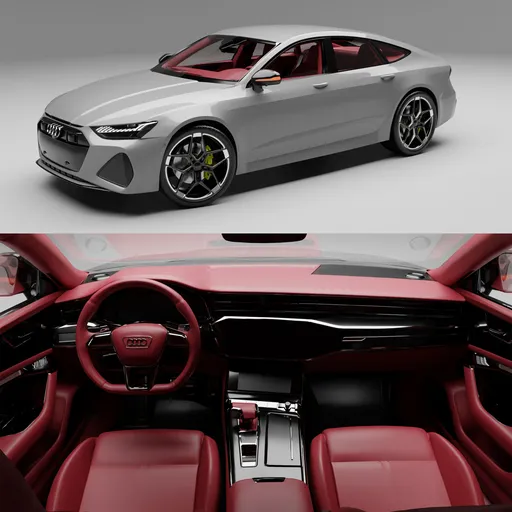 Audi RS7+Interior (Rigged)