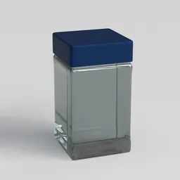 Square glass jar