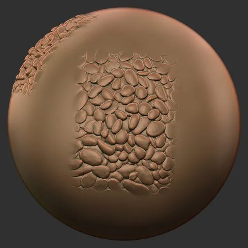 River Pebble Natural Gravel Brush