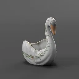 Decorative Swan Vase