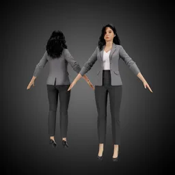 Business Female Character Hair Var