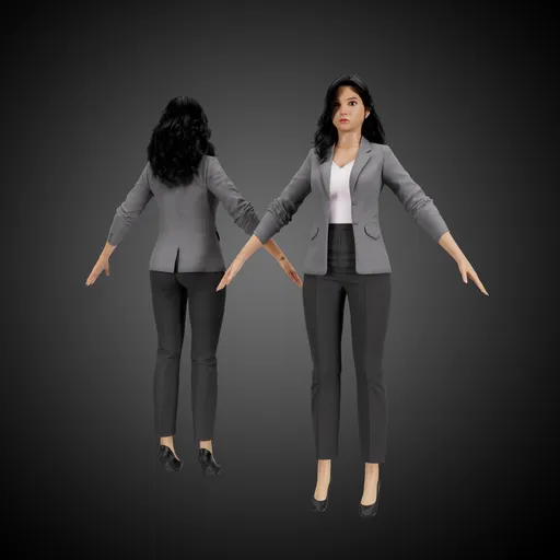 Business Female Character Hair Var