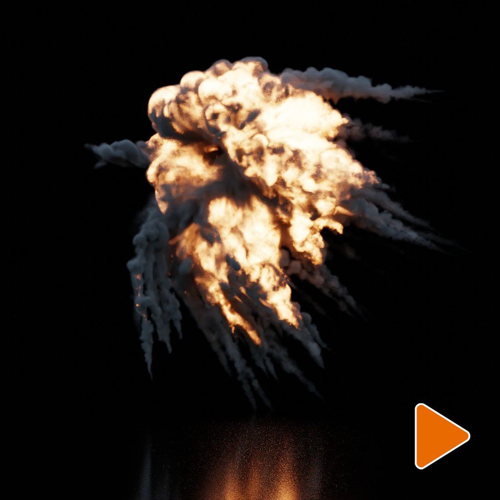 Aerial Explosion Animated | FREE Simulations models | BlenderKit