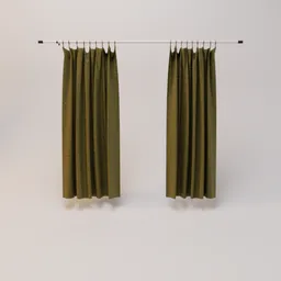 Detailed 3D olive drapery designed for Blender, with realistic textures and fabric folds.