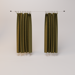 Curtain olive green