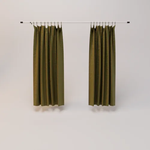 Detailed 3D olive drapery designed for Blender, with realistic textures and fabric folds.