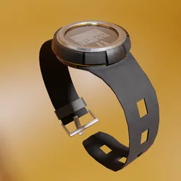 High-detail 3D watch model with IK rigging and shape keys for animation in Blender.