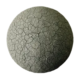 Fine Cracked Gray Green Mud