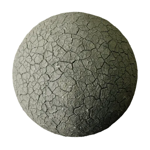 Fine Cracked Gray Green Mud