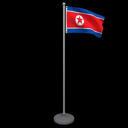 Animated Flag of North Korea