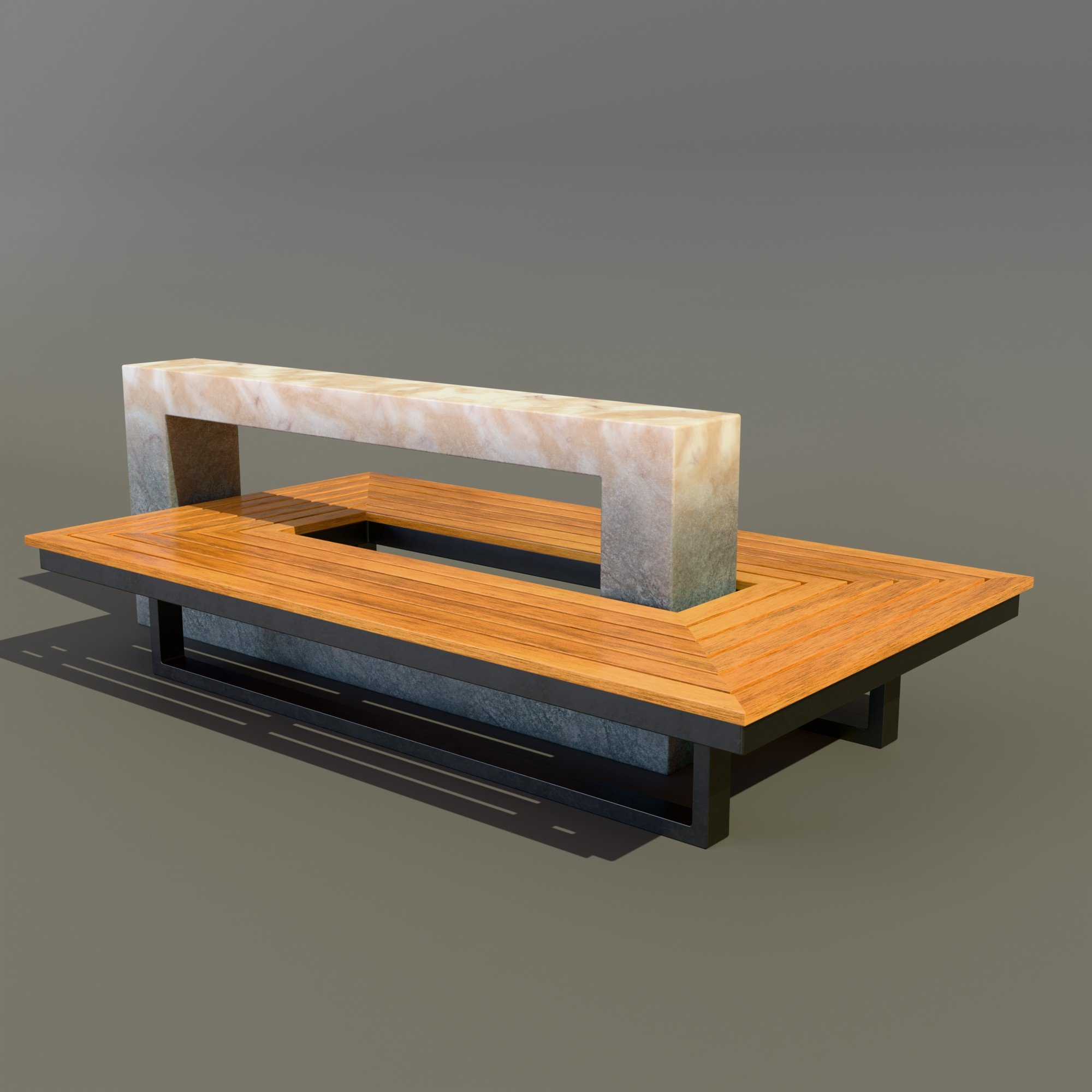 Urban concrete benches | Interior Design models | BlenderKit