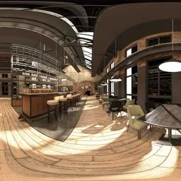 Industrial Daytime Coffee Bar