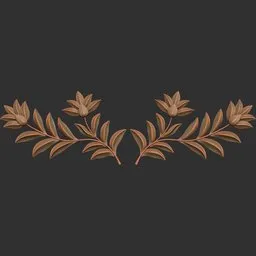 Symmetrical floral sculpting brush pattern for 3D modeling in Blender.