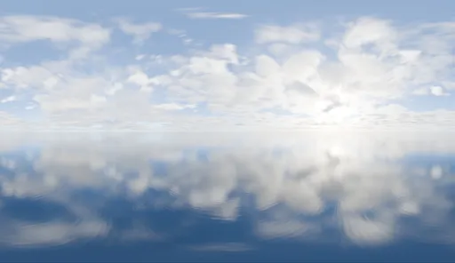 Bright sky over  water