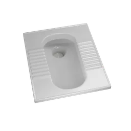 "High-quality 3D model of a squat toilet commonly found in Asian countries including China, India, and Indonesia. Created with Blender 3D software, this model features intricate details such as a feed trough and deep chasm. Perfect for architectural and cultural projects."