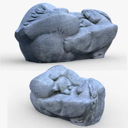 Statue mother with baby