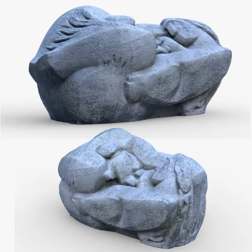 Statue mother with baby