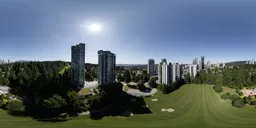 Aerial Buildings in City