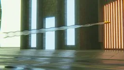 Detailed 3D bullet path and modifier mesh designed for Blender, showcasing procedural material and customization options.