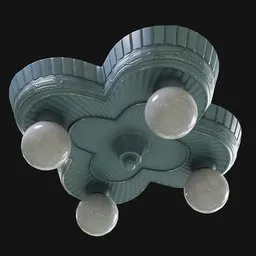 Quad-Bulb Ceiling Light Fixture