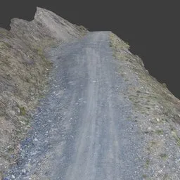 Dirt Road Mountain Path Photoscan