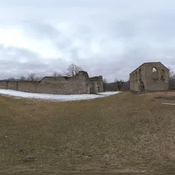 Fortress Yard With Church - Winter