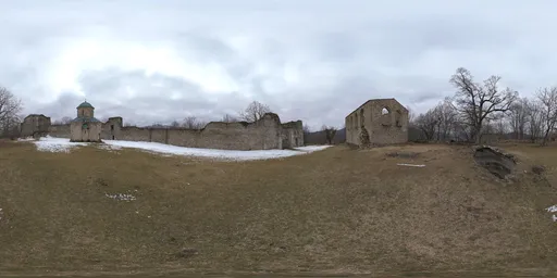 Fortress Yard With Church - Winter