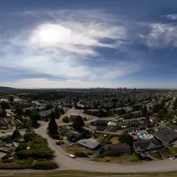 Modern Cityscape Sunny Cloudy Day