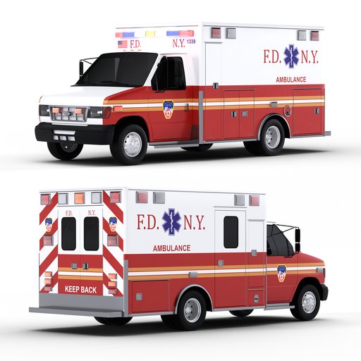 Emergency car | FREE 3D Ambulance models | BlenderKit