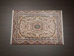 Detailed Persian carpet 3D model for bed scene, optimized for Blender renderings.