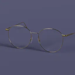 "Ultra-Realistic Gold Glasses for Blender 3D: Inspired by Quint Buchholz and perfect for a professor or Seinfeld costume, these untextured glasses add elegance and sophistication to any render. Cycles render engine and accurate faces bring added realism."