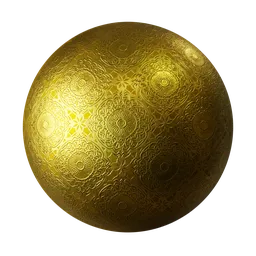 Ornate Mandala Engraved Gold