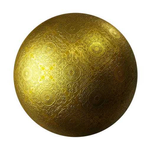Ornate Mandala Engraved Gold