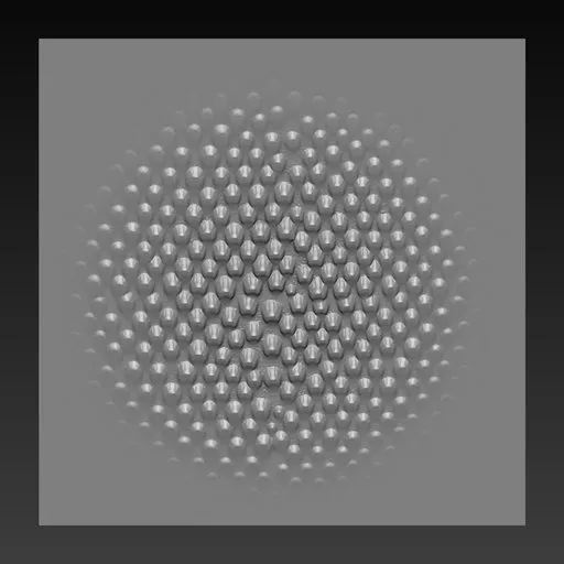 3D Blender brush for sculpting detailed reptile scales texture in models.