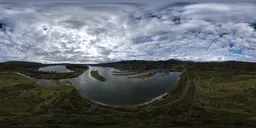 Aerial Landscape Cloudy Sky