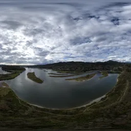 Aerial Landscape Cloudy Sky