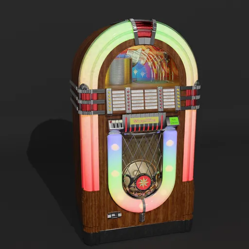 Wurlitzer jukebox 1943 | FREE Audio Devices models | Blendkit