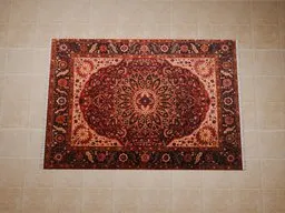 Detailed Persian carpet 3D model optimized for Blender with intricate patterns and realistic texture.