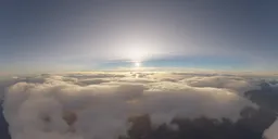 Aerial Above Clouds & Ocean Coast